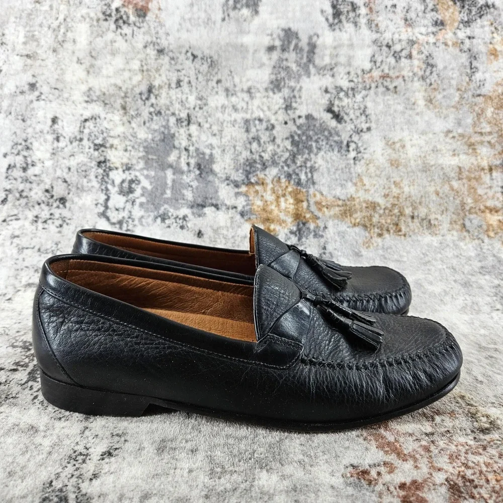 Johnston & Murphy Leather Tassel‎ Loafer Dress Shoes Mens 11 Slip On Loafers